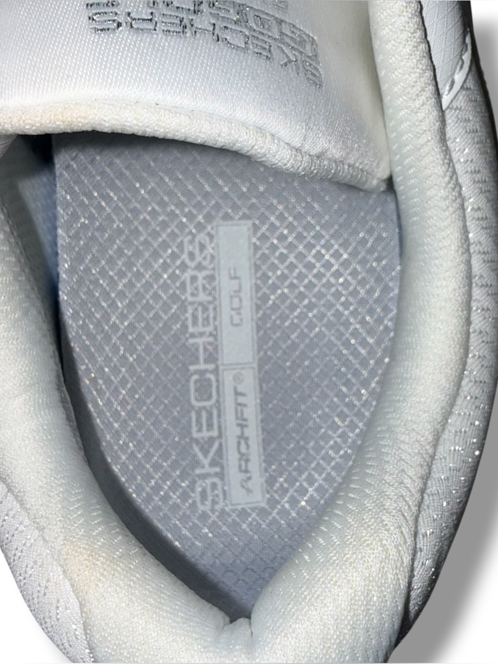 SKETCHERS Go Golf Elite 5-GF Waterproof Golf Shoes - White/Silver Women's 11 - Picture 7 of 12